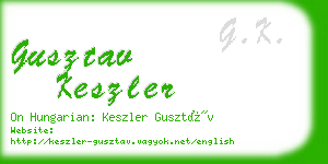 gusztav keszler business card